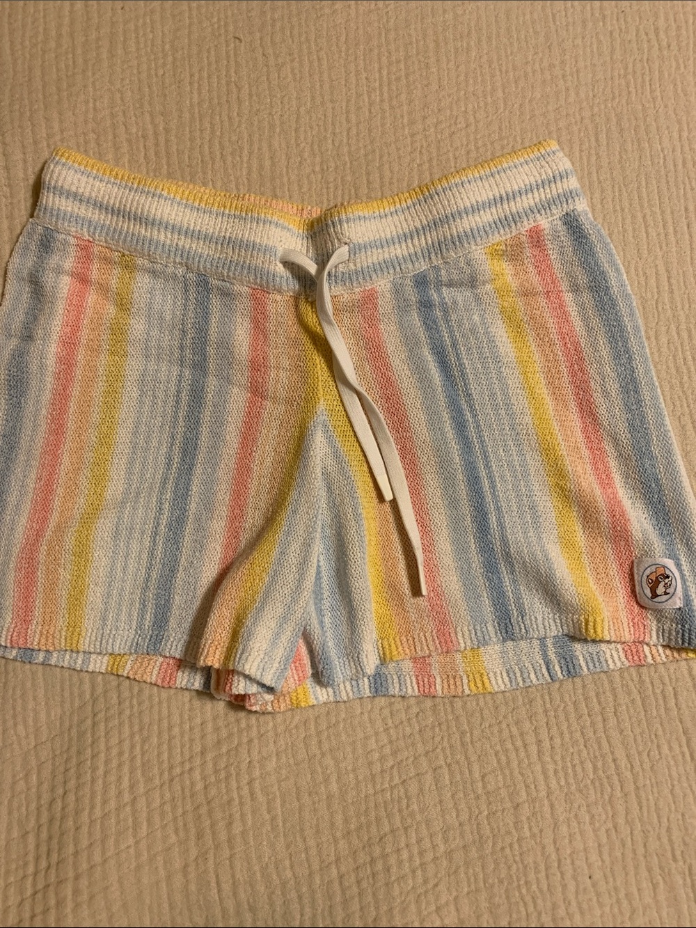 Buc-ee’s Striped Pastel Knit Women's Lounge Shorts